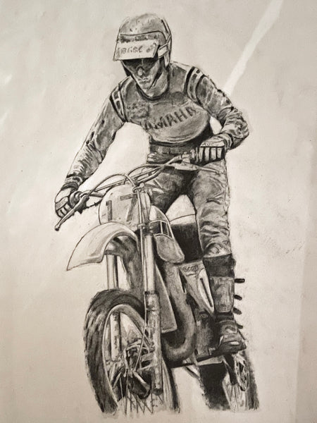 Drawing Broc Glover 1976 New Orleans 125 Nationals Motocross