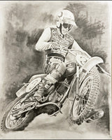 Drawing Of Kent Howerton 1976 Motocross Nationals 500cc