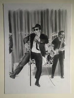 Original Drawing Of John Belushi as Jake from the Blues Brothers Palace Ballroom Scene