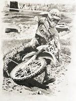 Artist Print Jeff Ward Motocross Champion Golden Era MX